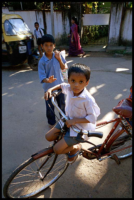 cochin kid on bike