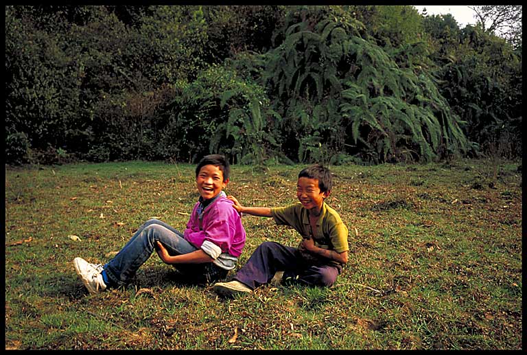 sikkimese kids laughing