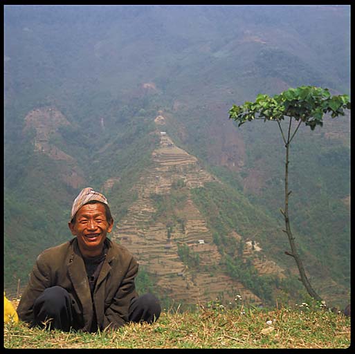 sikkimese old man sitting